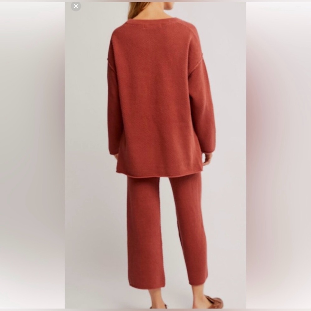 Free People Beach Hailee Sweater Henley and Wide Leg Knit Set Size XS - Picture 5 of 15